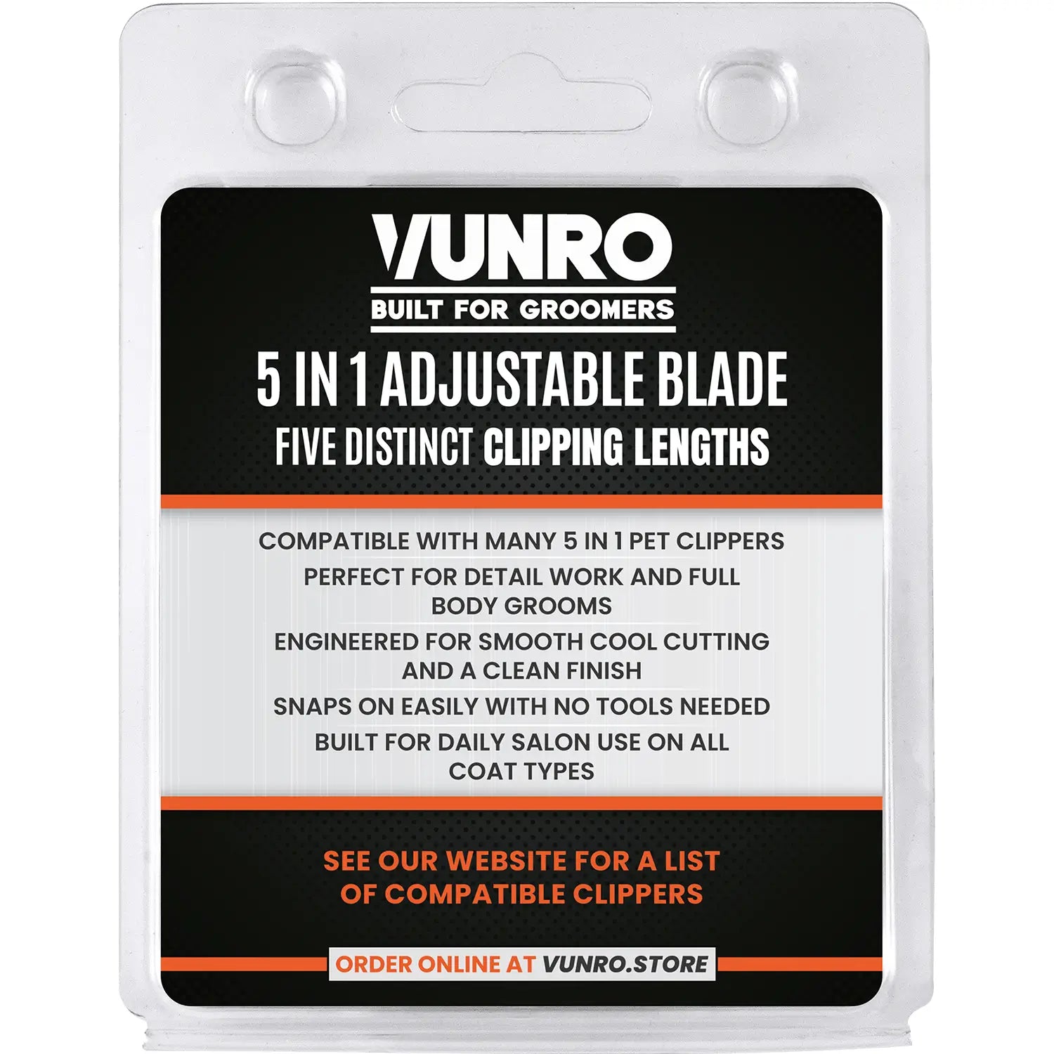 Adjustable Ceramic 5 in 1 Fine Dog Clipper Blade (0.7 mm - 3 mm) by VUNRO