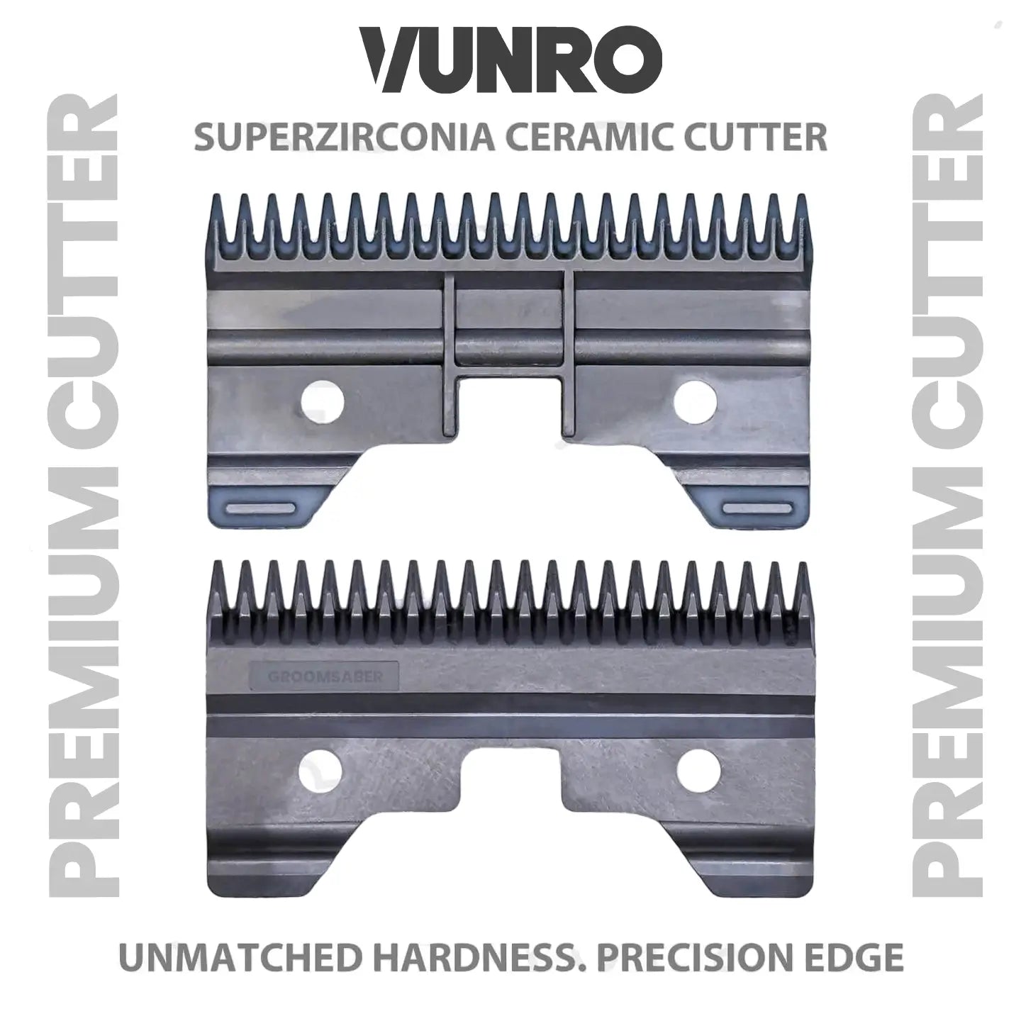 Full Set of Ceramic Clipper Blades with SuperZirconia Cutters by VUNRO